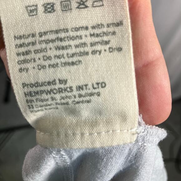 New Hoodlamb by Hemp Tailor Grey Open Back Short Sleeve Top Womens medium - Picture 2 of 14